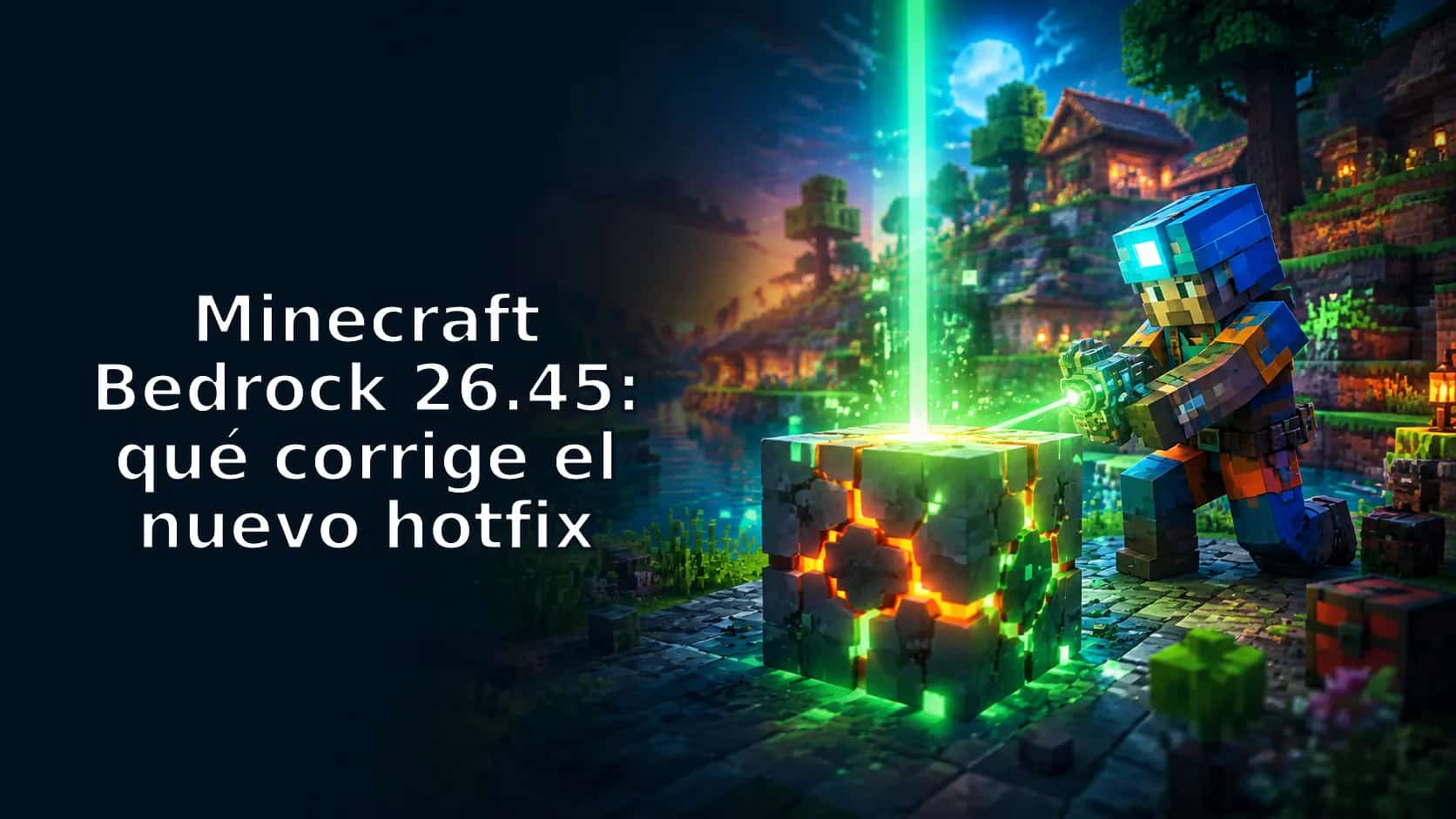 Minecraft Bedrock 26.45: qué corrige el nuevo hotfix